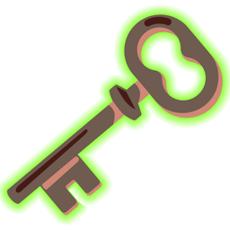 old key and radioactive