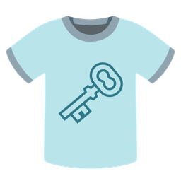 old key and t-shirt