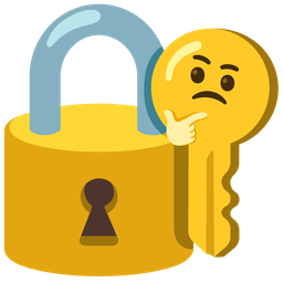 old key and thinking face