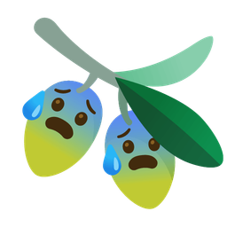 olive and anxious face with sweat