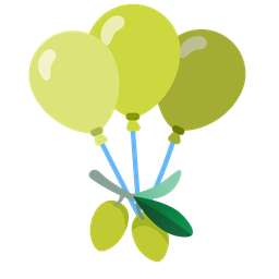 olive and balloon