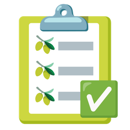 olive and check mark button