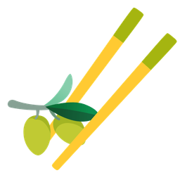 olive and chopsticks