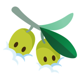 olive and face in clouds