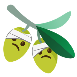 olive and face with head-bandage