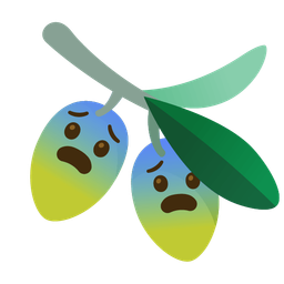 olive and fearful face