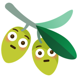 olive and flushed face