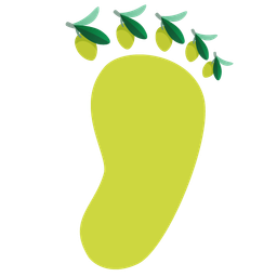 olive and footprints