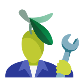 olive and hammer and wrench