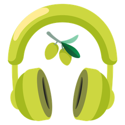 olive and headphone