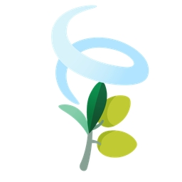 olive and leaf fluttering in wind