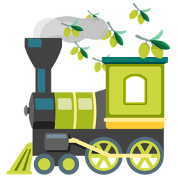 olive and locomotive