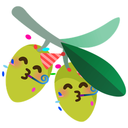 olive and partying face