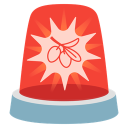 olive and police car light