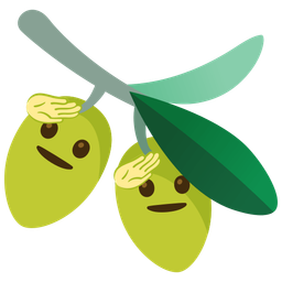 olive and saluting face