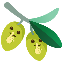 olive and shushing face