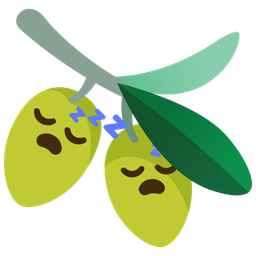 olive and sleeping face