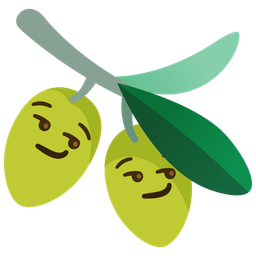 olive and smirking face