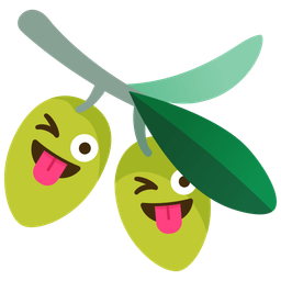 Olive and Winking face with tongue