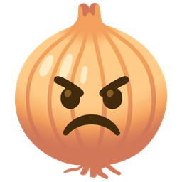 onion and angry face