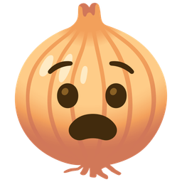 onion and anguished face