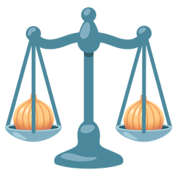 onion and balance scale