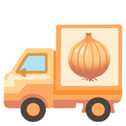 onion and delivery truck