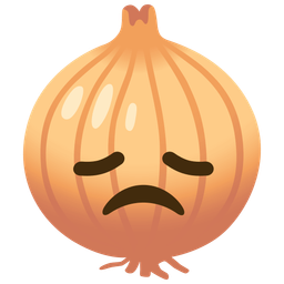 onion and disappointed face