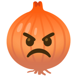 onion and enraged face