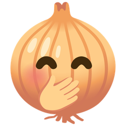 onion and face with hand over mouth