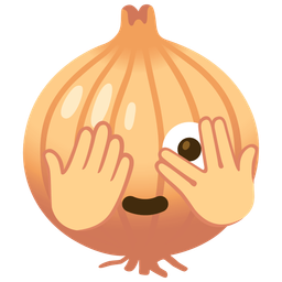 onion and face with peeking eye