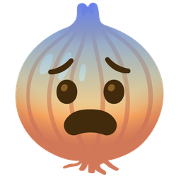 onion and fearful face