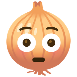 onion and flushed face