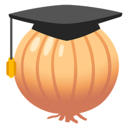 onion and graduation cap