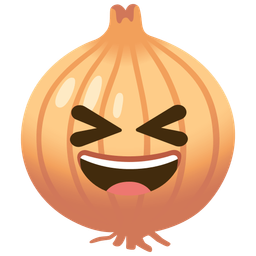 Onion and Grinning squinting face