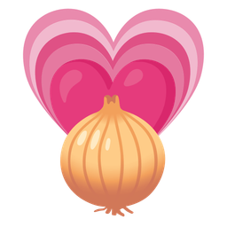 onion and growing heart