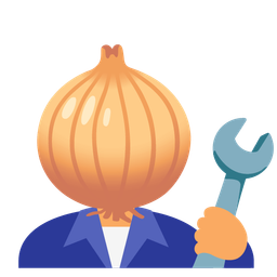 onion and hammer and wrench