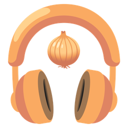 onion and headphone