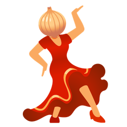 onion and high-heeled shoe