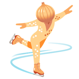 onion and ice skate