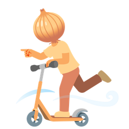 onion and kick scooter