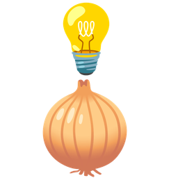 onion and light bulb