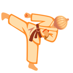 onion and martial arts uniform