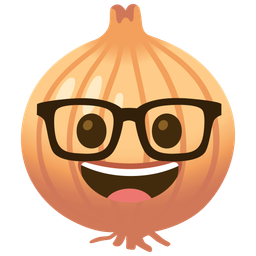 onion and nerd face
