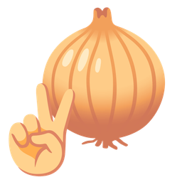 onion and peace symbol