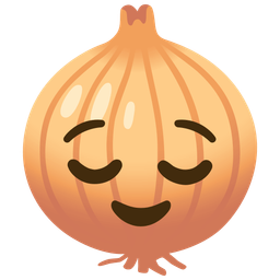 onion and relieved face