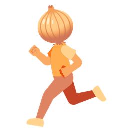 onion and running shoe