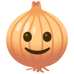 Onion and Slightly smiling face