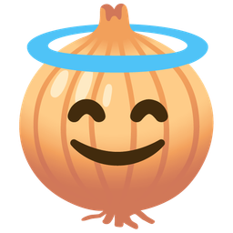 Onion and Smiling face with halo