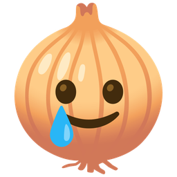 Onion and Smiling face with tear